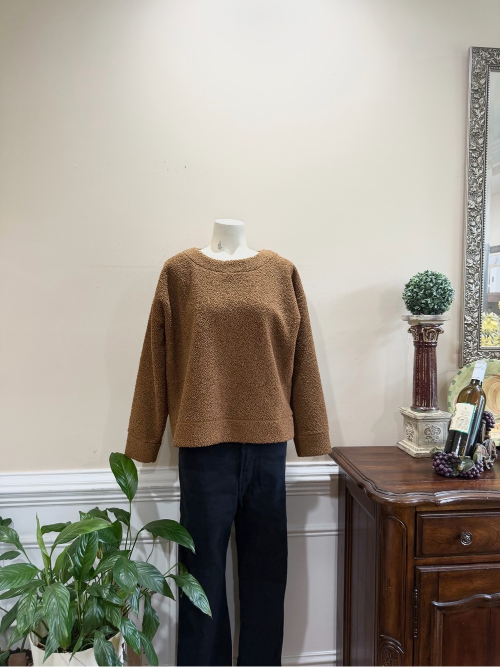 J. Crew Vintage Fleece Pullover Sweater - Brown